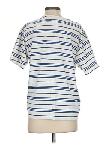 Madewell Cotton Relaxed Oversized Tee in Stripe (view 2)