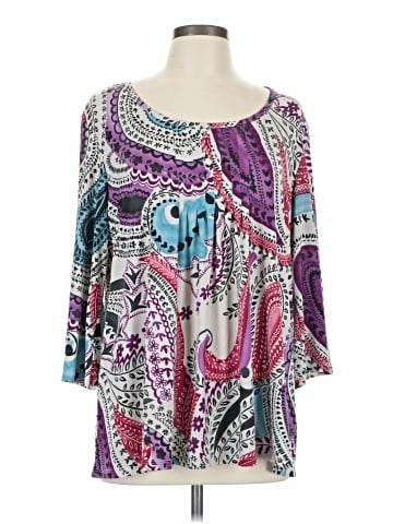 Susan Graver 3/4 Sleeve Blouse (view 1)