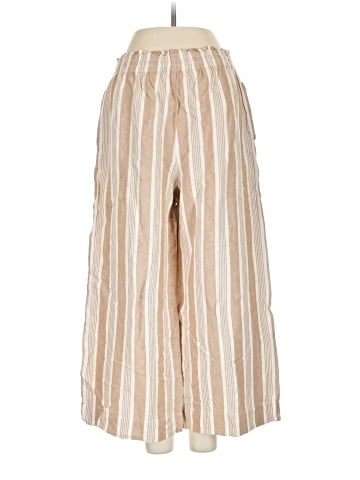 Madewell Smocked Huston Pull-On Crop Pants in Stripe (view 2)