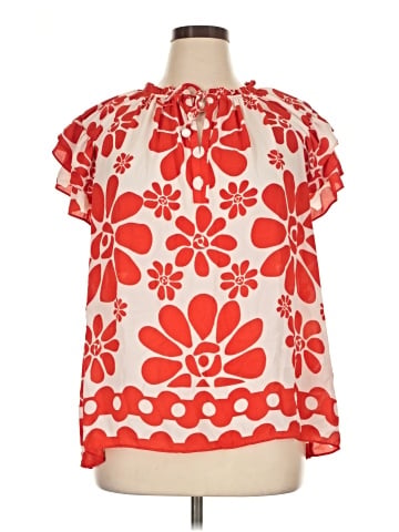 Rose + Olive Short Sleeve Blouse (view 1)