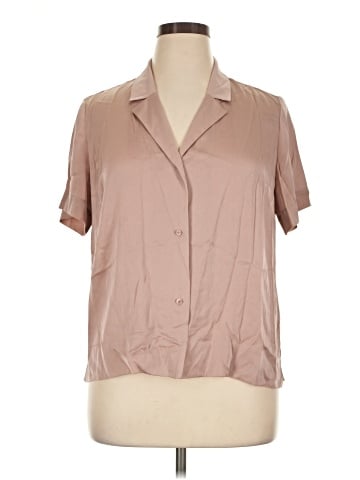 Quince Short Sleeve Silk Top (view 1)