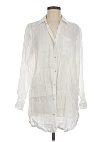 Sigrid Olsen Long Sleeve Button-Down Shirt (view 1)
