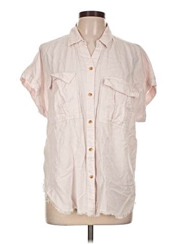 Francesca's Short Sleeve Button-Down Shirt (view 1)