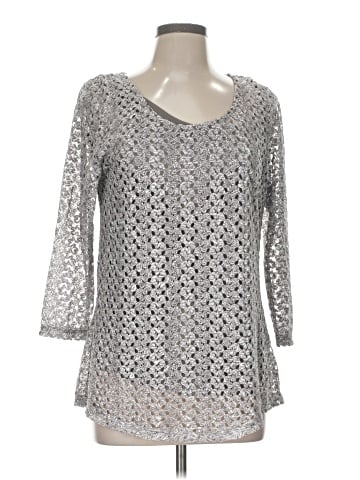 JM Collection 3/4 Sleeve Top (view 1)