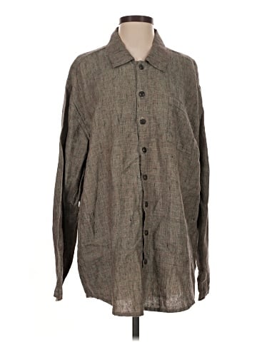 Flax Long Sleeve Button-Down Shirt (view 1)