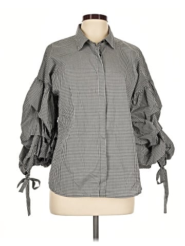 a.n.a. A New Approach 3/4 Sleeve Button-Down Shirt (view 1)