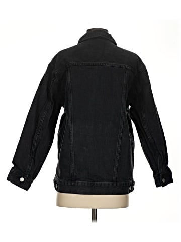 Madewell The Oversized Trucker Jean Jacket in Washed Black (view 2)