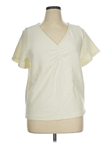 Madewell Ottoman Jacquard Ruched-Front Top (view 1)