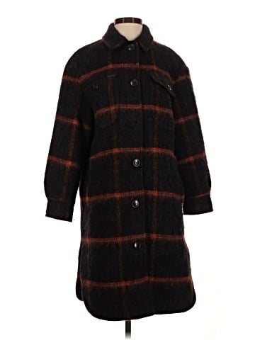 Madewell Long Shirt-Jacket in Windowpane (view 1)