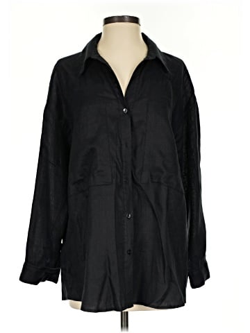 Magaschoni 3/4 Sleeve Button-Down Shirt (view 1)