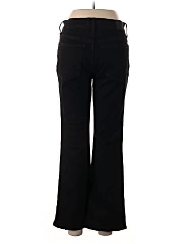 Madewell Kick Out Crop Jeans in Black Rinse Wash (view 2)