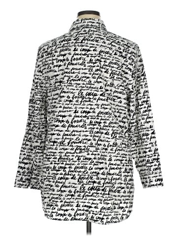 Chico's 3/4 Sleeve Button-Down Shirt (view 2)