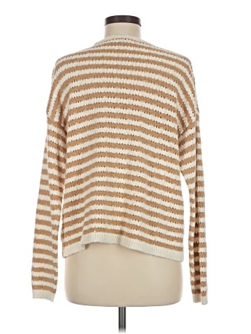 Madewell Open-Stitch Cardigan Sweater in Stripe (view 2)