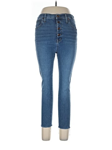 Madewell 10" High-Rise Skinny Jeans in Mackey Wash: Button-Front Edition (view 1)