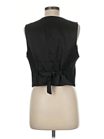 Madewell Wool Button-Front Vest in Pinstripe (view 2)