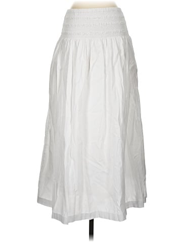 Madewell Smocked-Waist Poplin Midi Skirt (view 1)