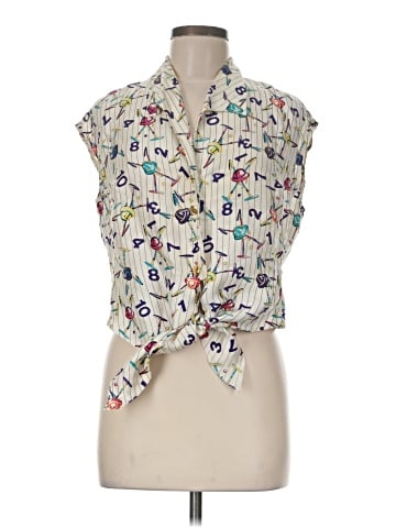 Escada by Margaretha Ley Sleeveless Silk Top (view 1)