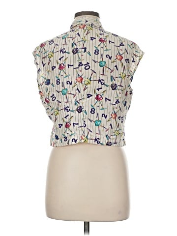 Escada by Margaretha Ley Sleeveless Silk Top (view 2)