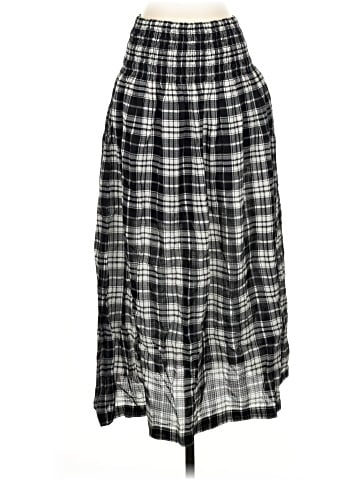 Madewell Smocked-Waist Maxi Skirt in Plaid (view 1)