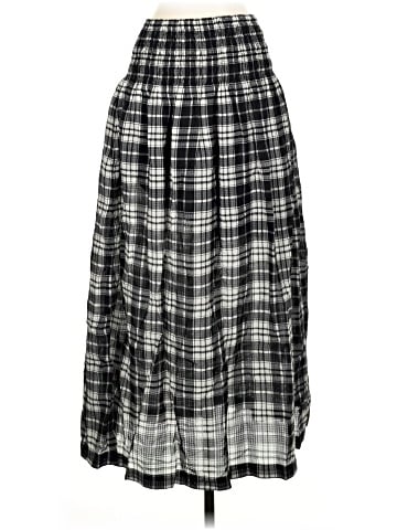 Madewell Smocked-Waist Maxi Skirt in Plaid (view 2)