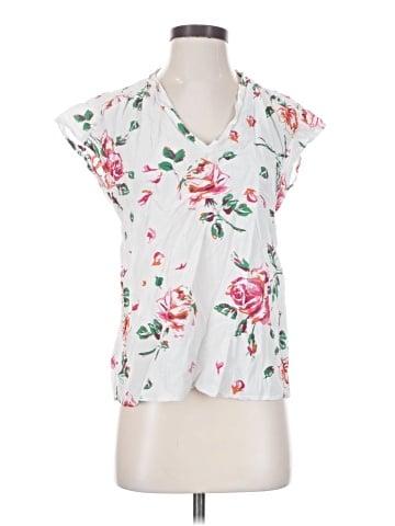 Joie Short Sleeve Silk Top (view 1)