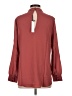 Three Eighty Two 100% Polyester Burgundy Long Sleeve Blouse Size XS - photo 2