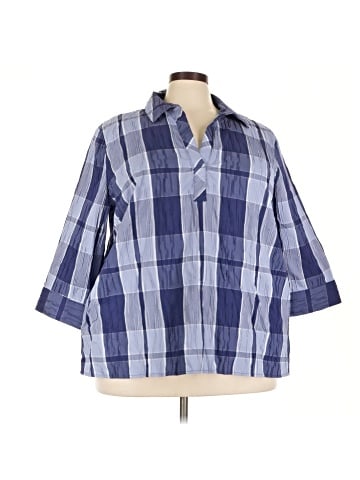 Foxcroft 3/4 Sleeve Button-Down Shirt (view 1)