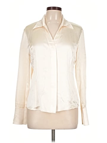 Lafayette 148 New York Long Sleeve Silk Top (view 1)