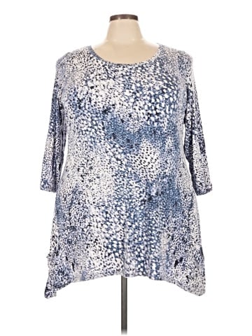 LOGO by Lori Goldstein 3/4 Sleeve Blouse (view 1)