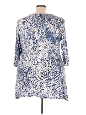 LOGO by Lori Goldstein 3/4 Sleeve Blouse (view 2)