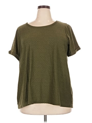 Rose + Olive Short Sleeve Top (view 1)