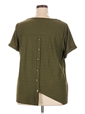 Rose + Olive Short Sleeve Top (view 2)