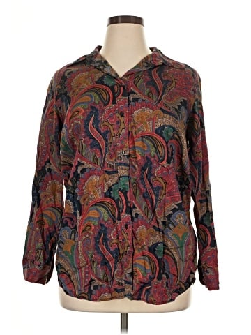 Lauren by Ralph Lauren Long Sleeve Button-Down Shirt (view 1)