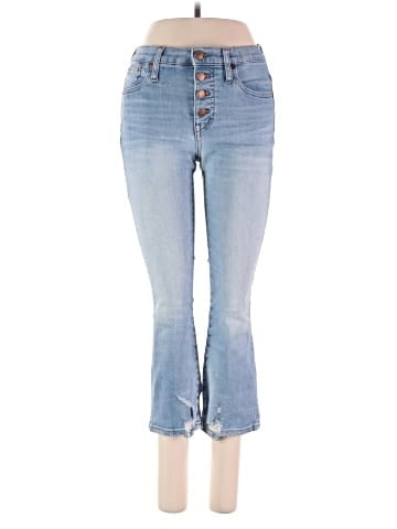 Madewell Petite Cali Demi-Boot Jeans in Bess Wash: Button-Front Edition (view 1)