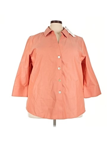 Foxcroft 3/4 Sleeve Button-Down Shirt (view 1)