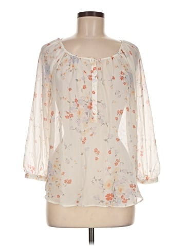 LC Lauren Conrad 3/4 Sleeve Blouse (view 1)