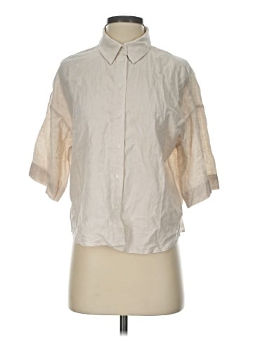 H&M 3/4 Sleeve Button-Down Shirt (view 1)