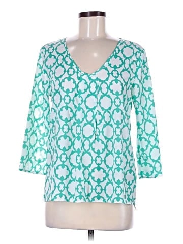 Blue Rain 3/4 Sleeve Top (view 1)