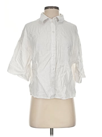 H&M 3/4 Sleeve Button-Down Shirt (view 1)
