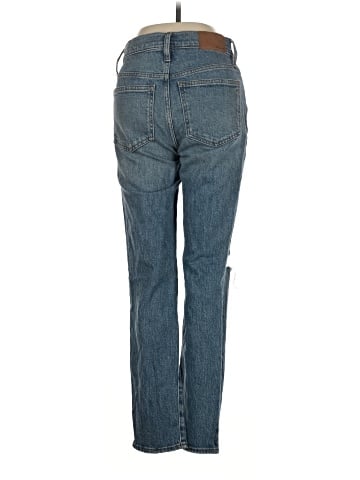 Madewell The Mid-Rise Perfect Vintage Jean in Ainsdale Wash: Knee-Rip Edition (view 2)