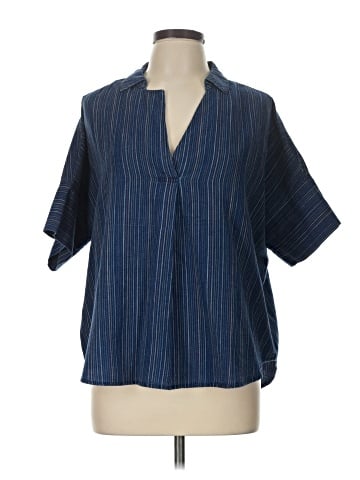 Madewell Courier Button-Back Shirt in Cecile Stripe (view 1)