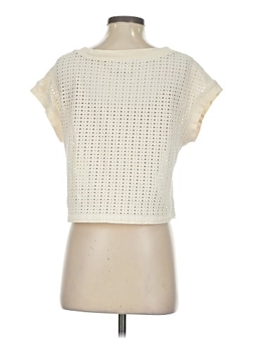 Madewell Knit Mesh V-Neck Crop Tee (view 2)