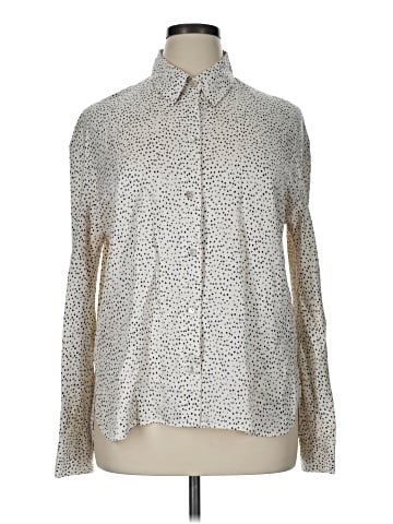 Vince. Long Sleeve Silk Top (view 1)