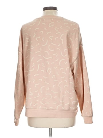 Madewell Double-Crewneck Sweatshirt in Bold Squiggles (view 2)