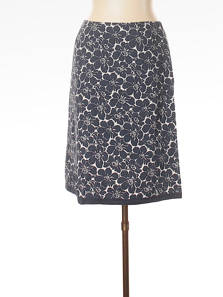 Boden 100% Cotton Print Gray Casual Skirt Size 12 - 77% off | thredUP