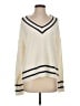 MNG Stripes Ivory Pullover Sweater Size S - photo 1