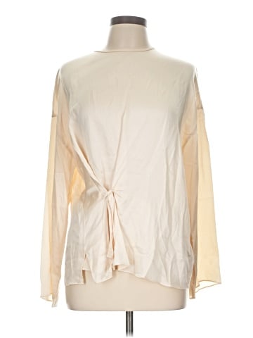 Vince. Long Sleeve Silk Top (view 1)
