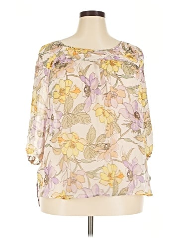 LC Lauren Conrad 3/4 Sleeve T-Shirt (view 1)