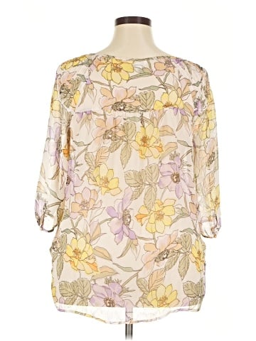 LC Lauren Conrad 3/4 Sleeve T-Shirt (view 2)
