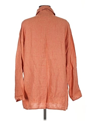 Flax 3/4 Sleeve Button-Down Shirt (view 2)